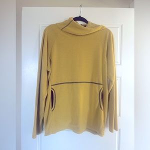 Melanzana Women's XL Yellow Microgrid Fleece Hoodie (never worn)